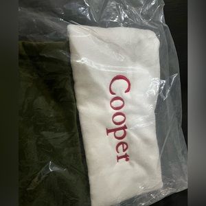 Pottery Barn xl velvet stocking with monogram.